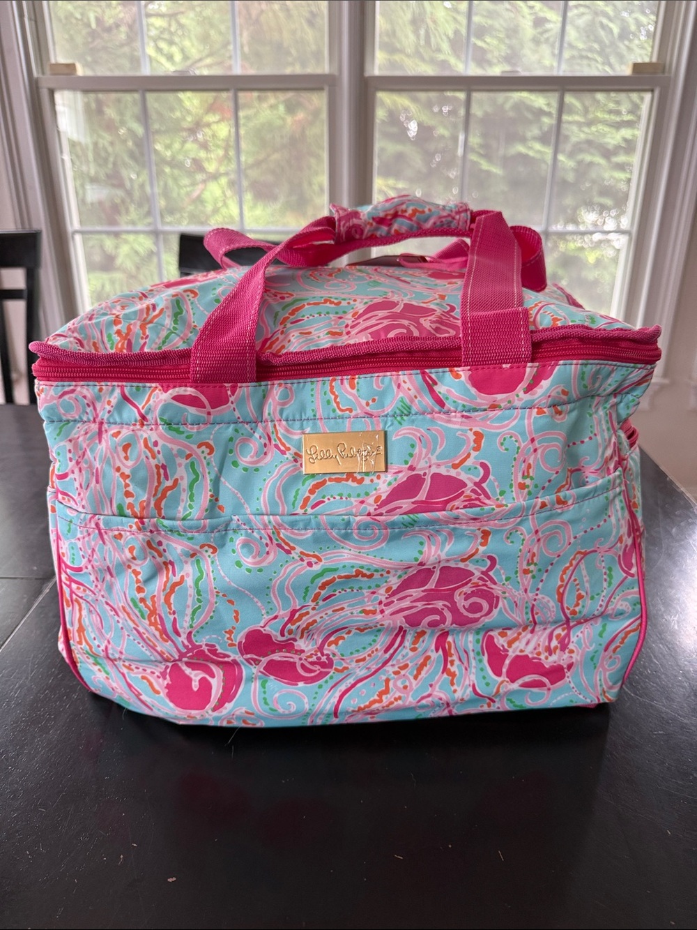 Lilly Pulitzer Pink & Aqua cooler bag